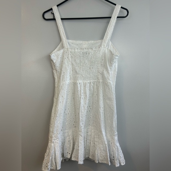 Alexis for Target White Eyelet Ruffle Sleeveless Mini Dress Size Small - Picture 8 of 12